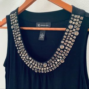 NWT Black Rhinestone Top